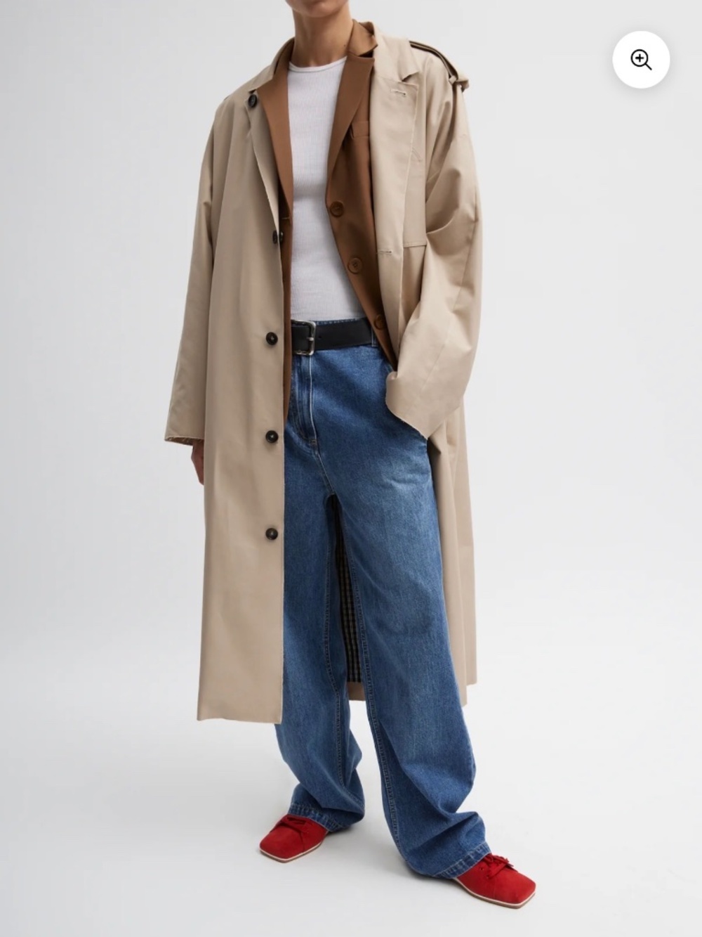Tibi Reversible Cuffed Trench